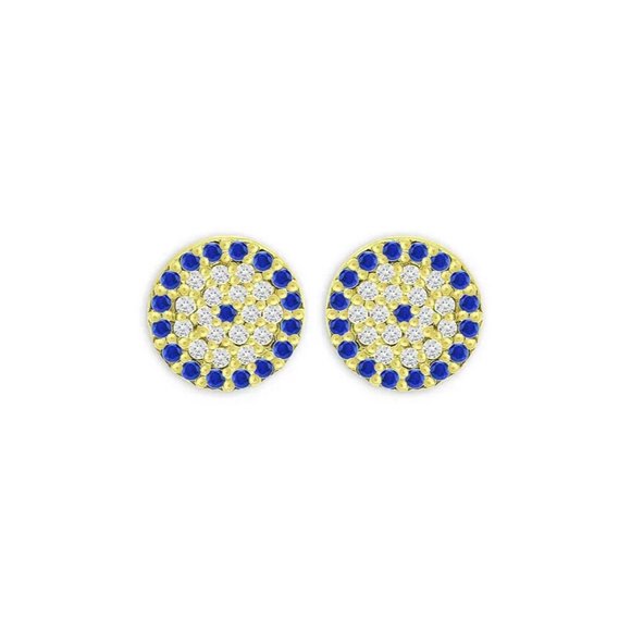 Bloomingdale's Marc & Marcella Diamond & Synthetic Sapphire Circle Stud Earrings